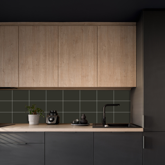 Stänkskydd Kerra Vulcan Svart 600 x 600 mm Kitchenline